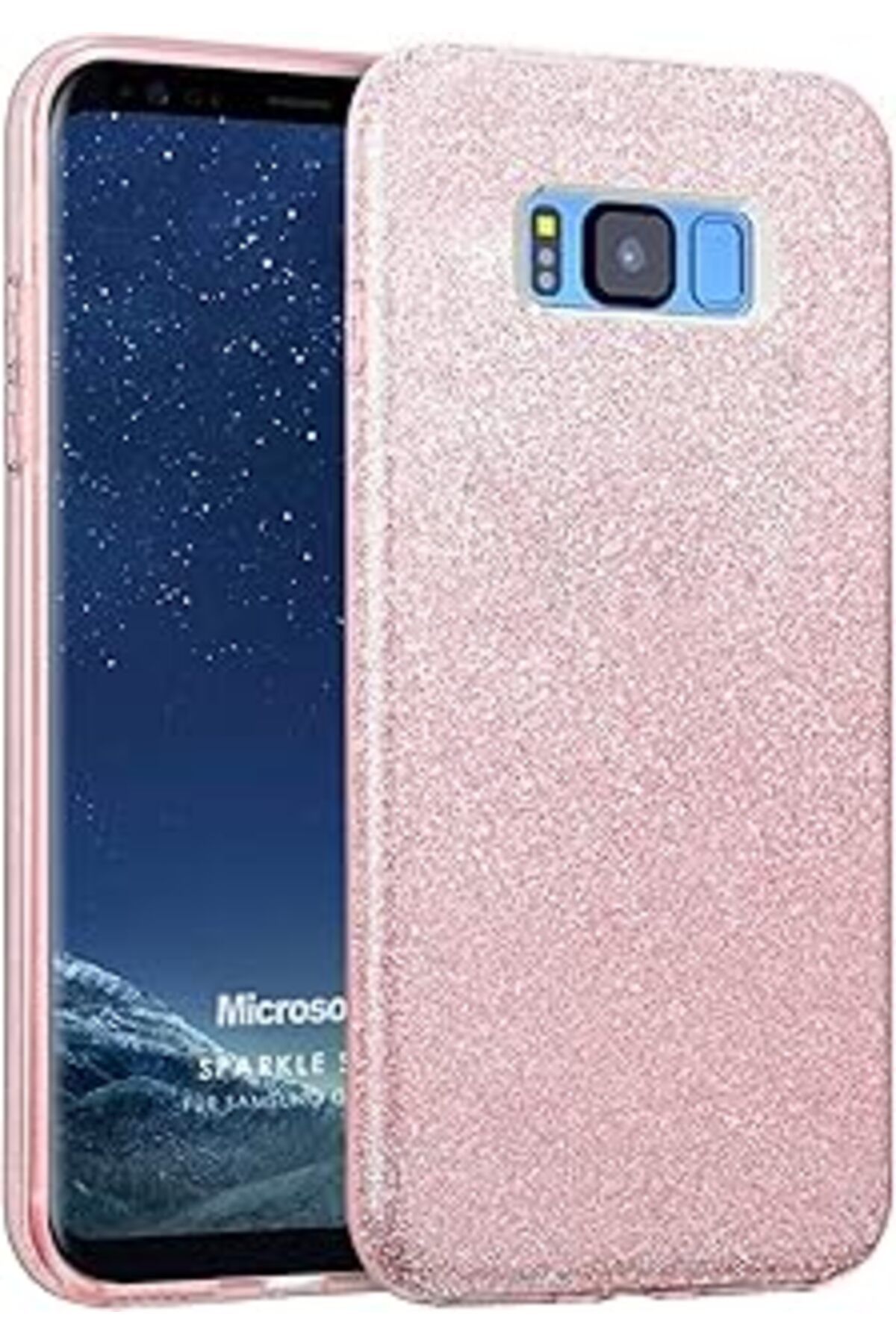 Karachil Microsonic Samsung Galaxy S8 Plus Kılıf Sparkle Shiny Rose Gold