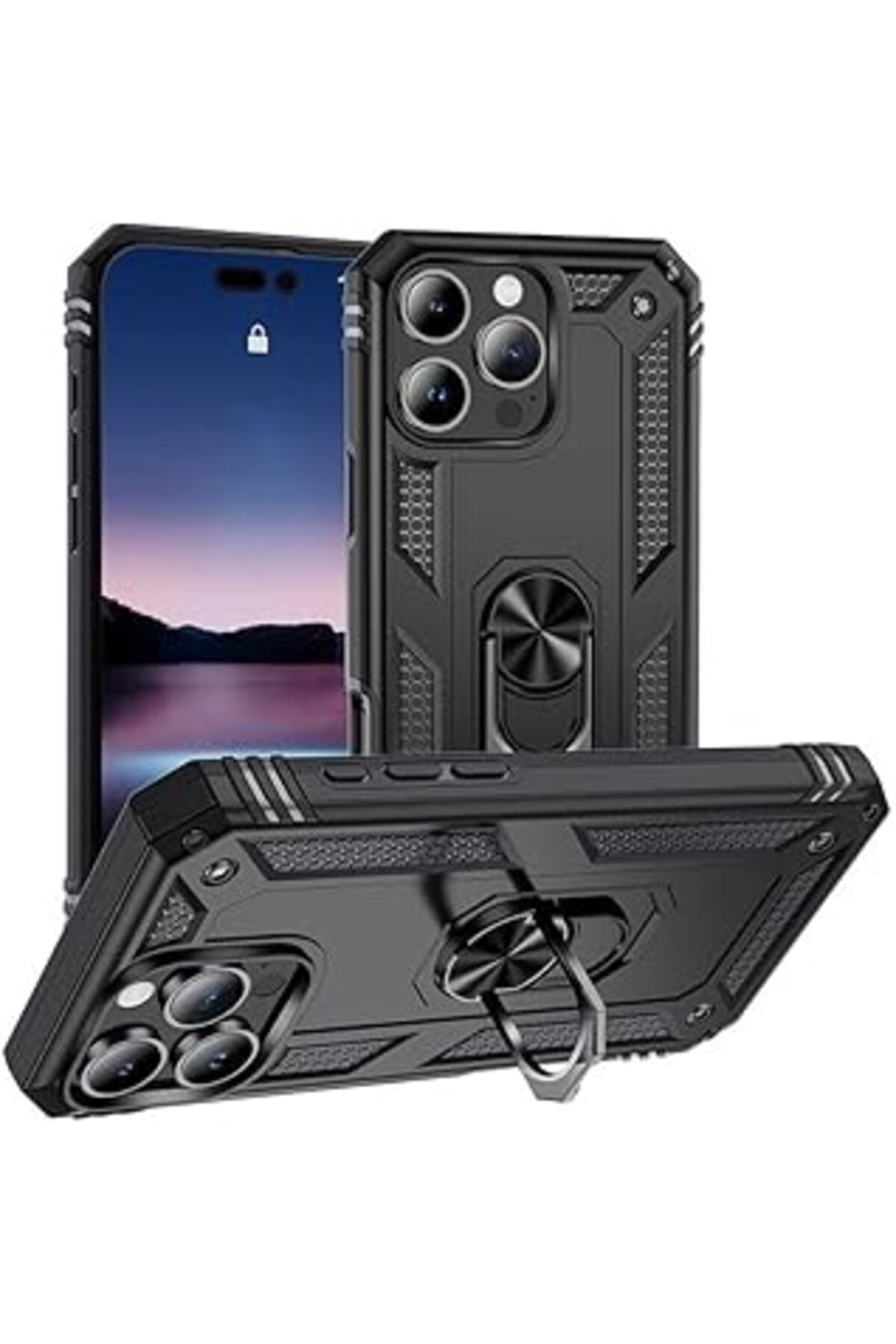 Karachil Zore Apple İle Uyumlu Iphone 16 Pro Max Kılıf Zore Vega Kapak Siyah