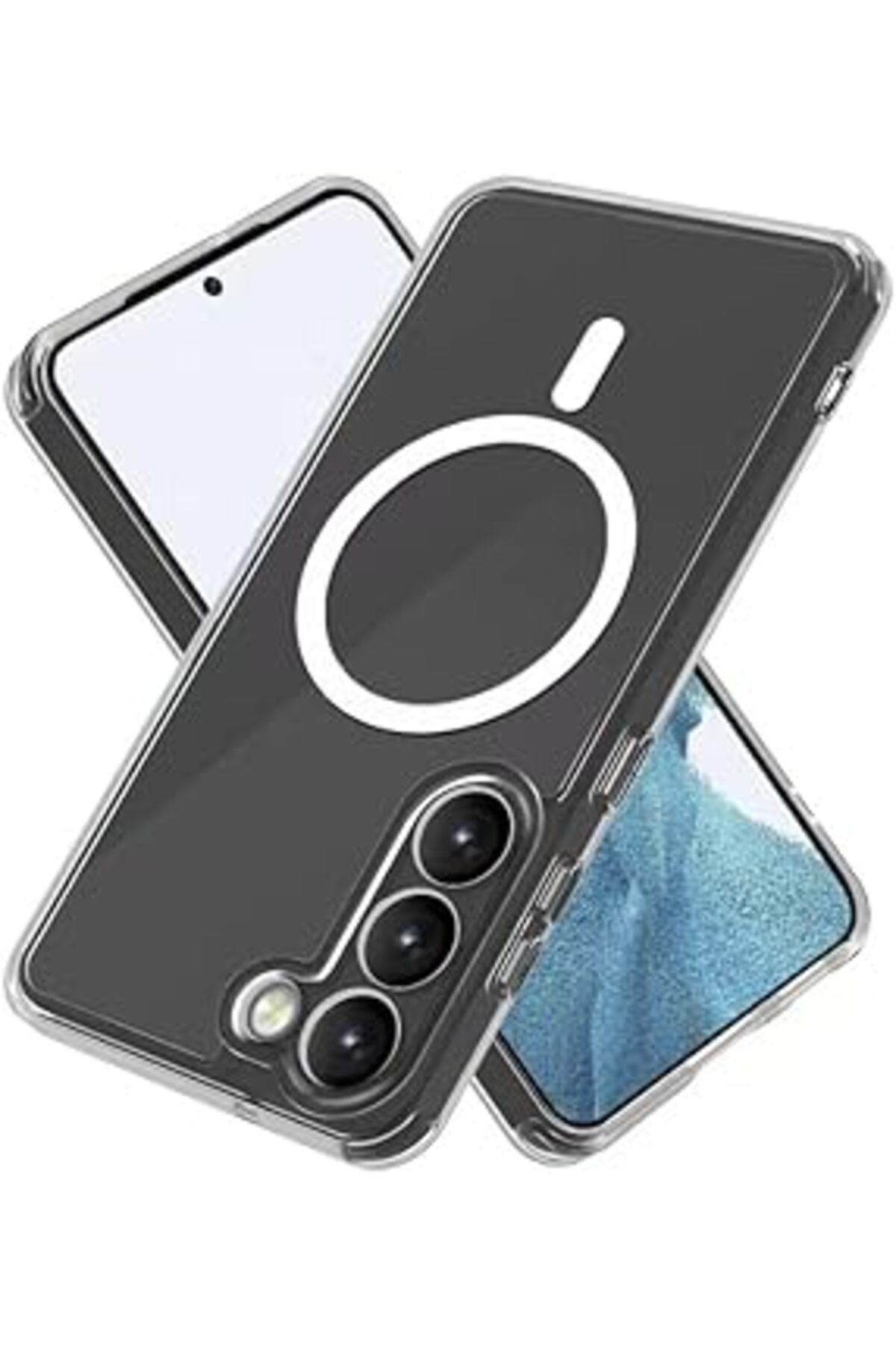 Pazarcan Galaxy S23 Plus Ile Uyumlu Kılıf Z-Tacsafe Wireless Halka Şeklindeki Magnetik Dizayn Attractive Kap