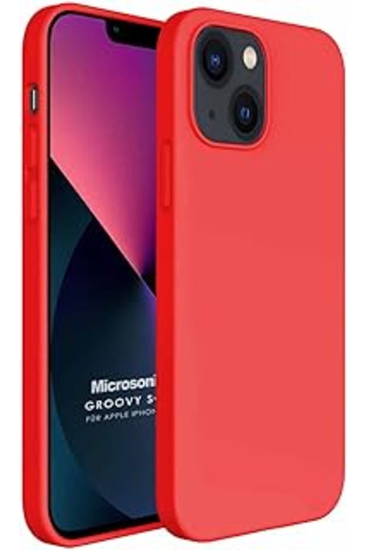 Karachil Microsonic Apple Iphone 13 Için Kılıf Groovy Soft Kırmızı [Iphone 13 Ile Uyumlu Kılıf - Kırmızı]