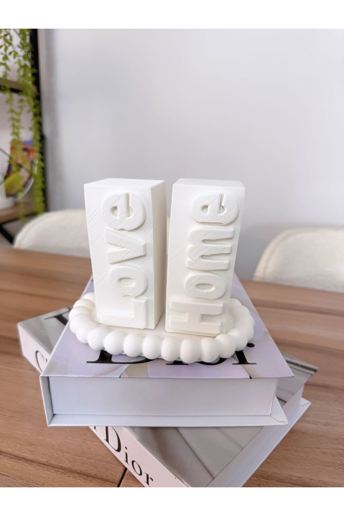 Deslina Dekoratif 3lü Love-Home Dekorasyon Obje / Ev & Ofis