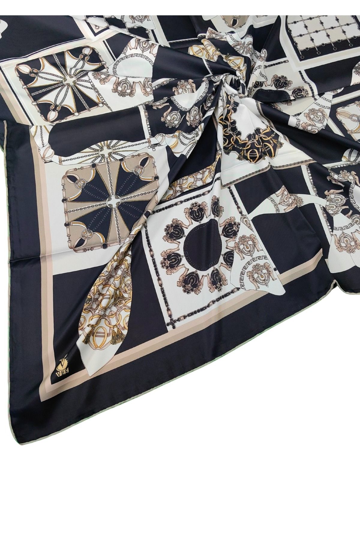 mim eşarp VESİ Eşarp Desenli Sport Twill Eşarp 120x120 cm
