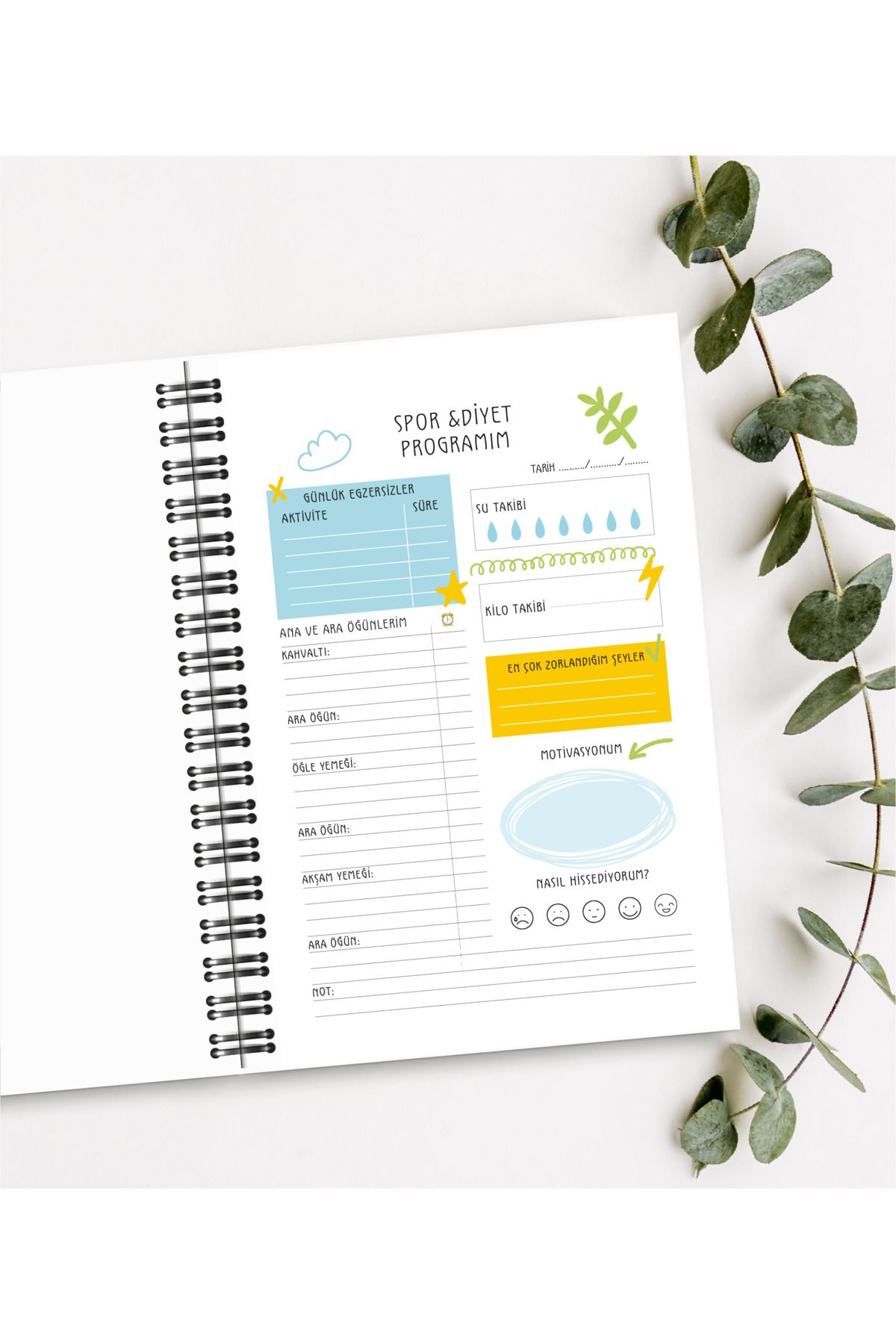 BULUT DİJİTAL-Diet and Exercise Program Tracking Notebook & Diet Notebook 3