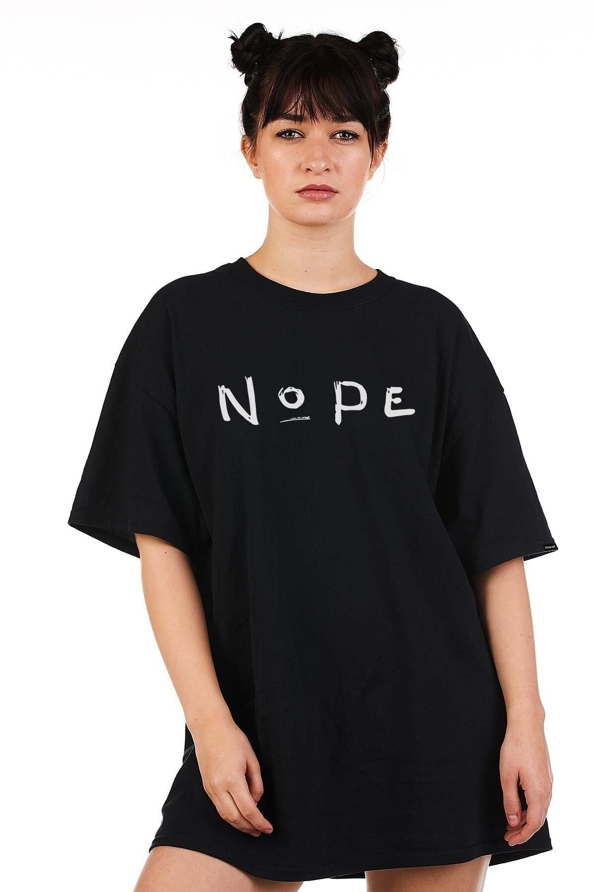 Hunors Sportswear & Company Siyah 90's Baskılı Oversize T-shirt