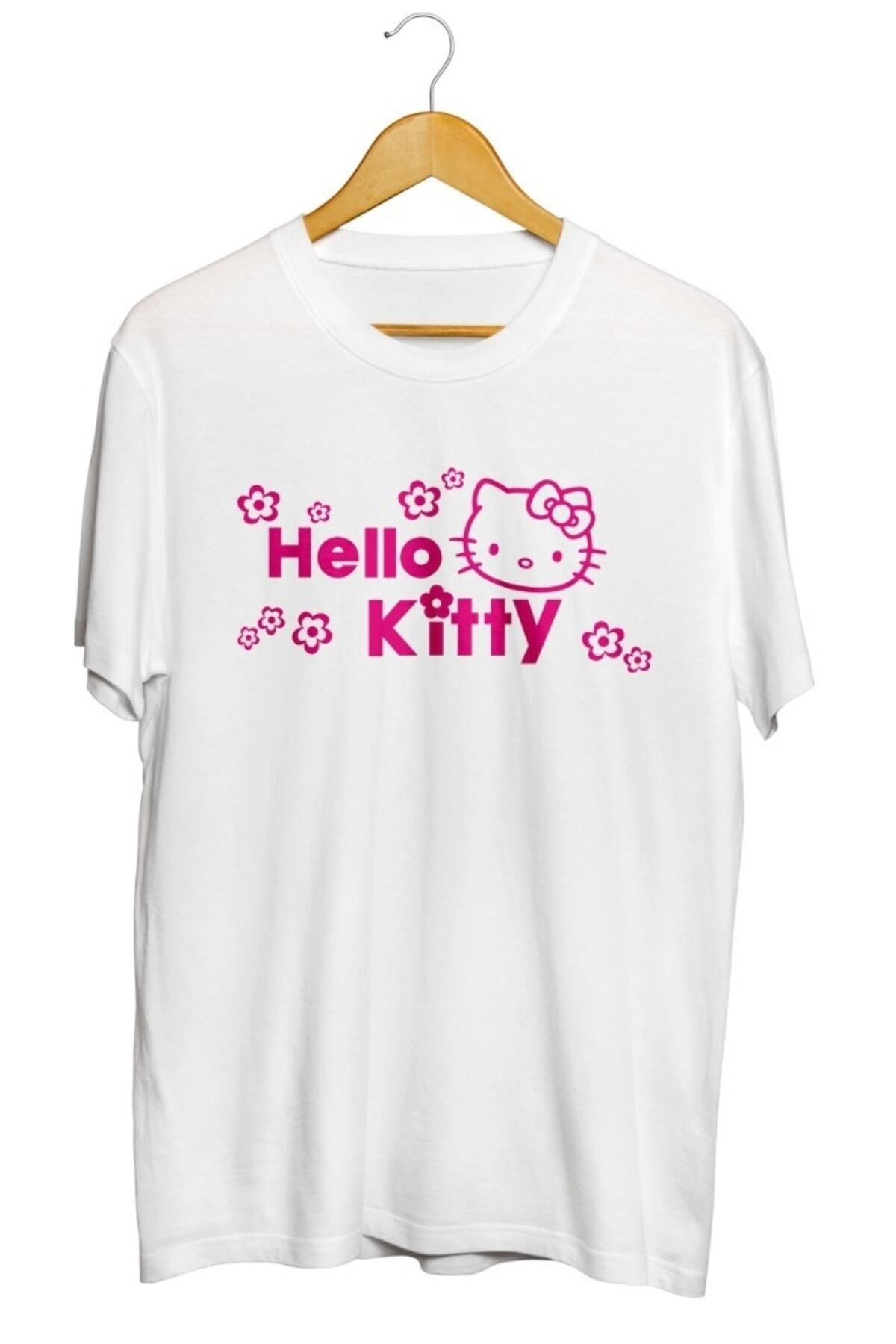 Miba Store Hello Kitty Kurela Baskılı Unisex Tişört
