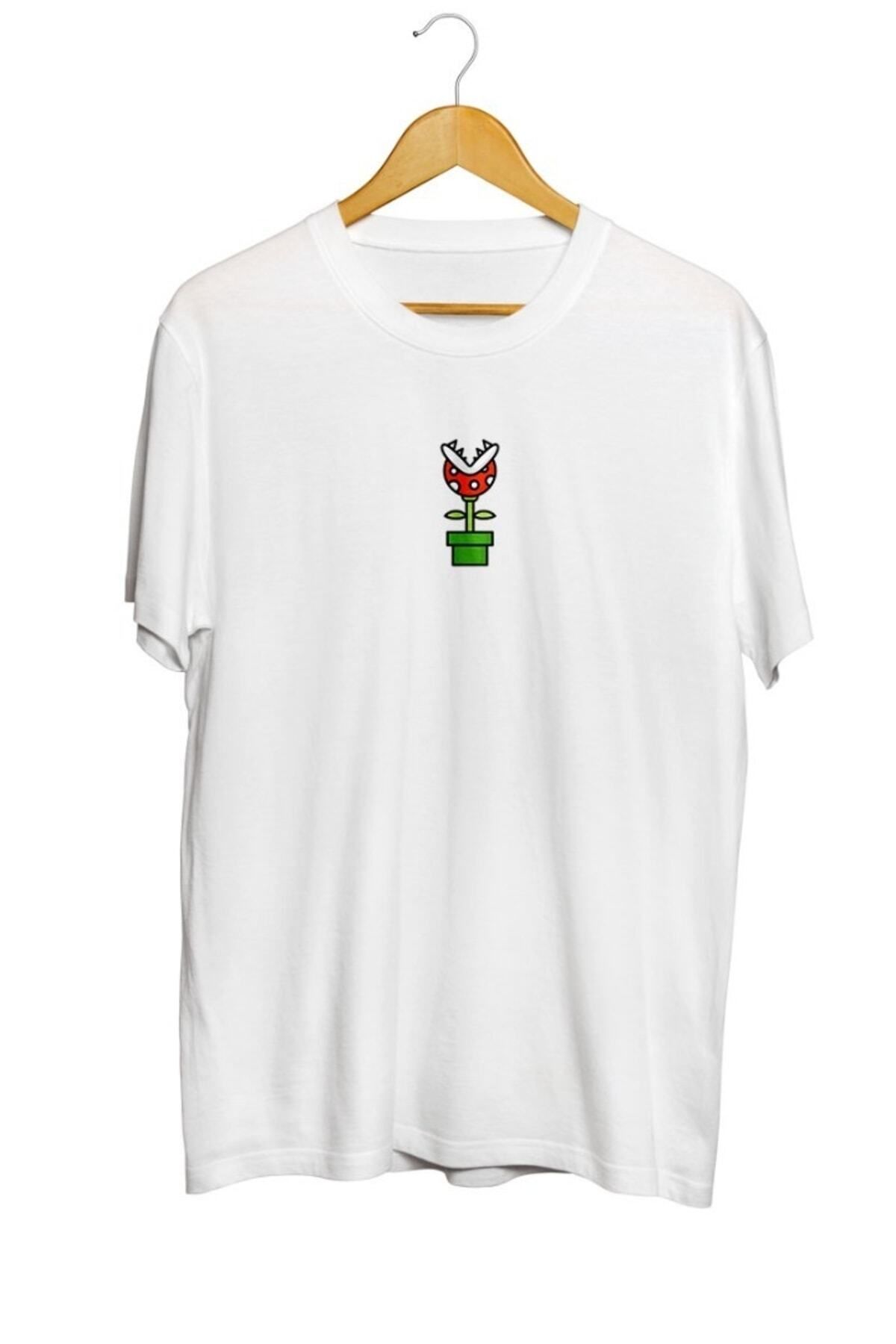 Miba Store Mario Piranha Plant Baskılı Unisex Tişört