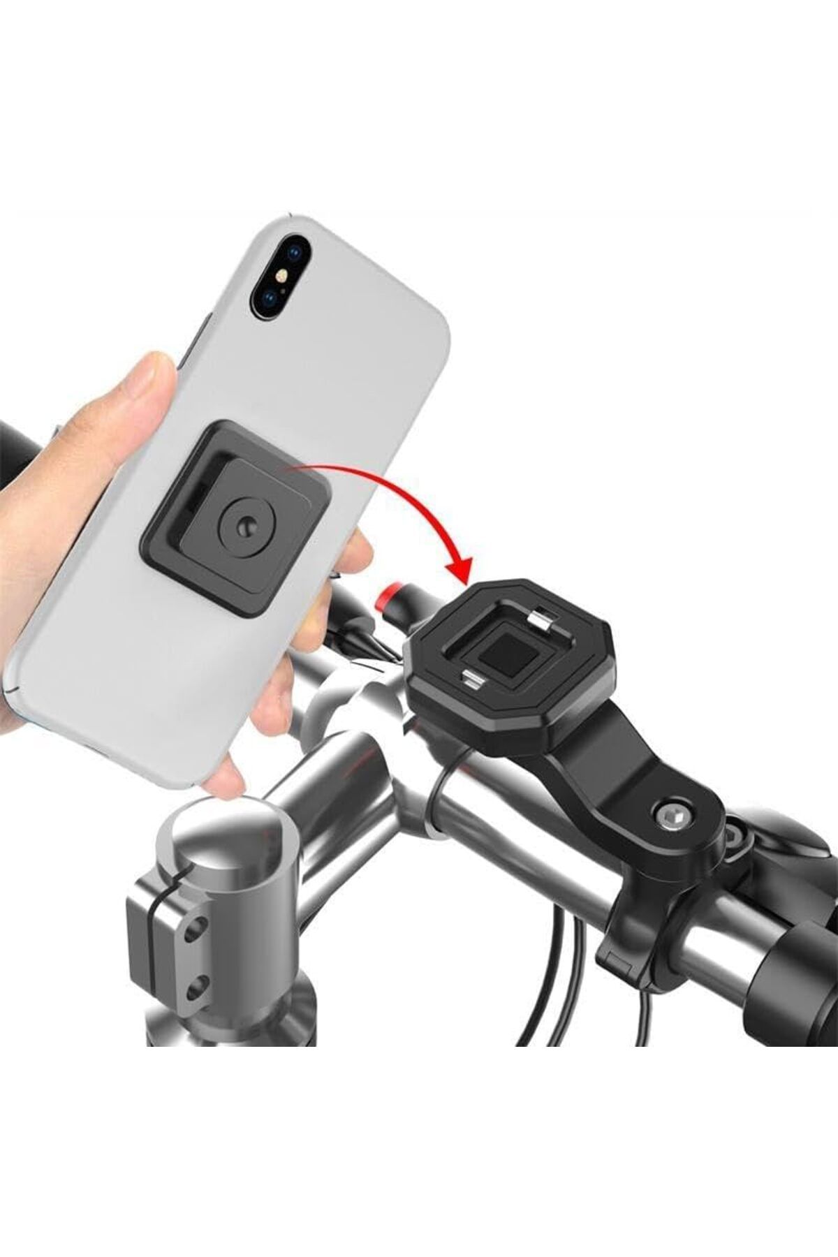 STOREMAX mrttnca Bisiklet Motosiklet ve Scooter için Gidon Uyumlu Telefon Tutucu 4-6.8 Modellere Uyumlu Kola