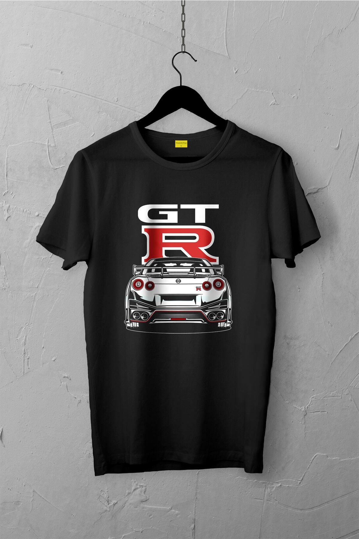 Hunors Sportswear & Company Nissan Gtr R35 Design Tshirt , Unisex Premium, Çatlama Solma Yapmaz / Otomobil