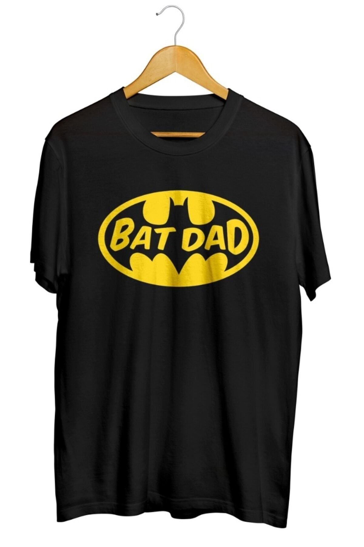 Miba Store Batman Bat Dad Babalar Günü Baskılı Unisex Tişört