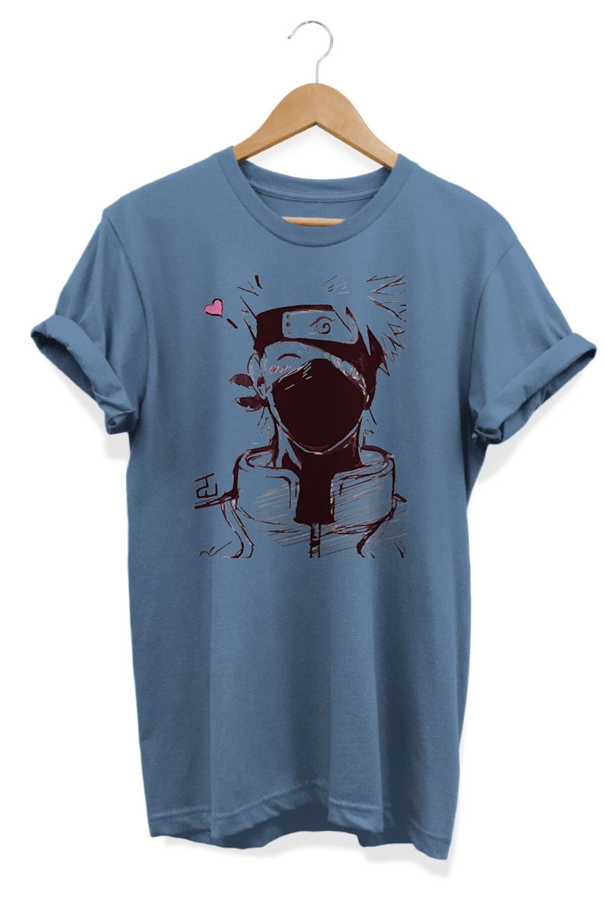 Miba Store Kakashi Hatake Anime Baskılı Oversize Tişört