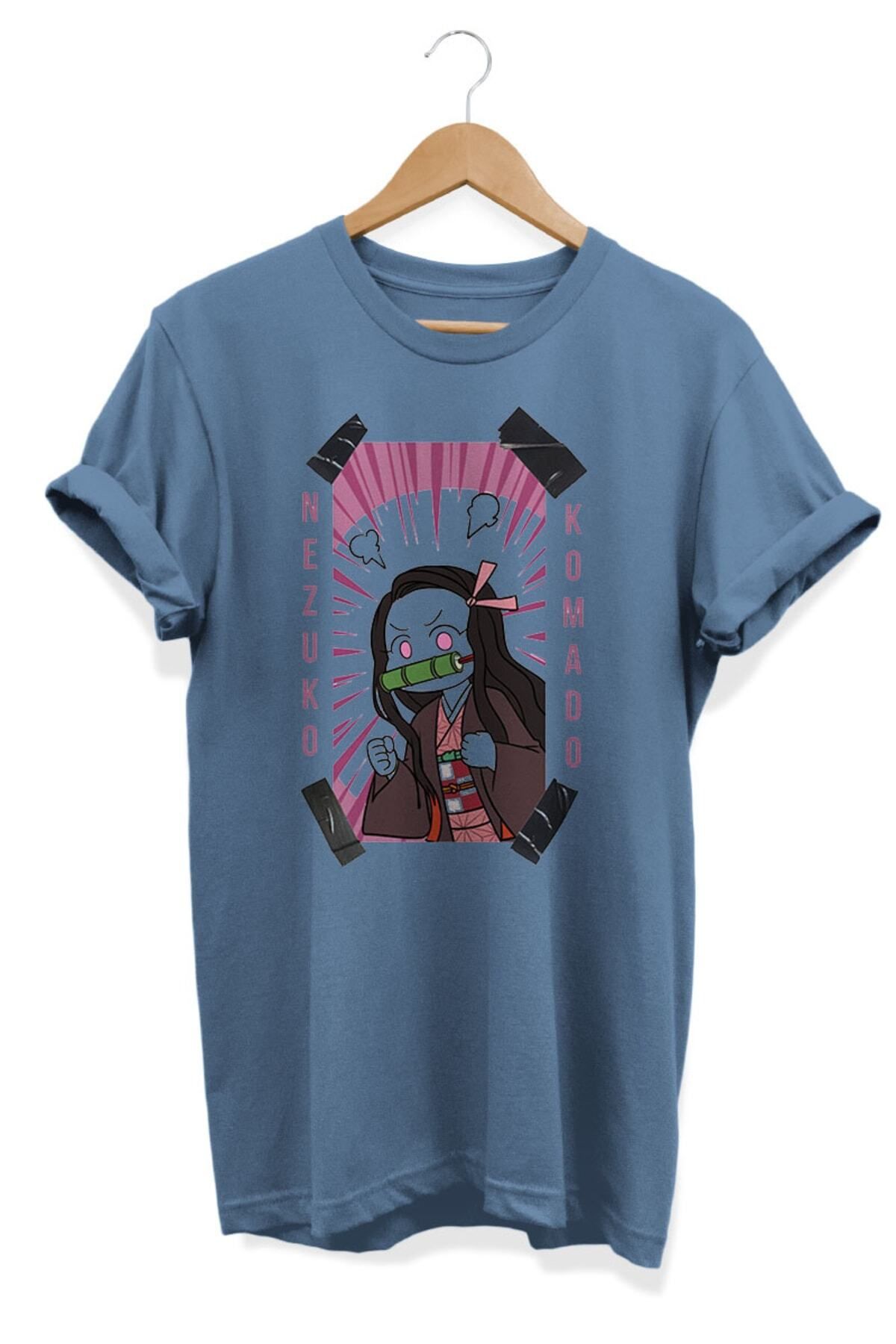 Miba Store Nezuko Komado | Cute Girl Anime Baskılı Oversize Tişört