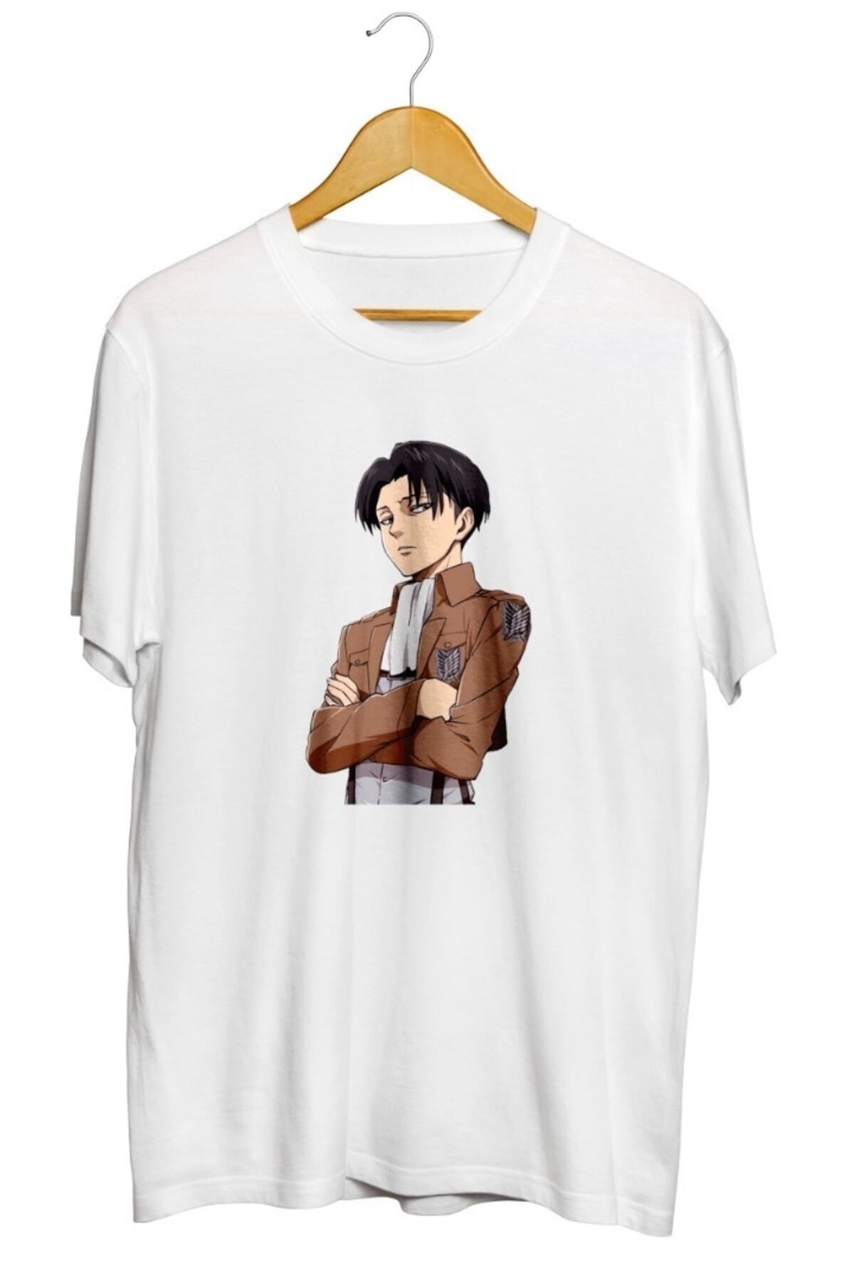 Miba Store Eren Yeager Mikasa Ackerman Attack On Titan Levi Anime Baskılı Unisex Tişört