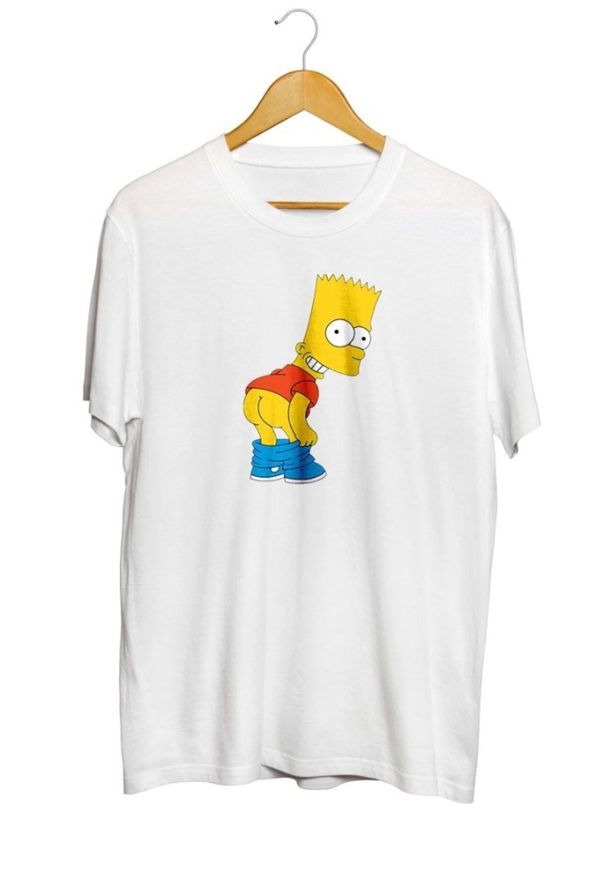 Miba Store Bart Simpson Popo Baskılı Unisex Tişört
