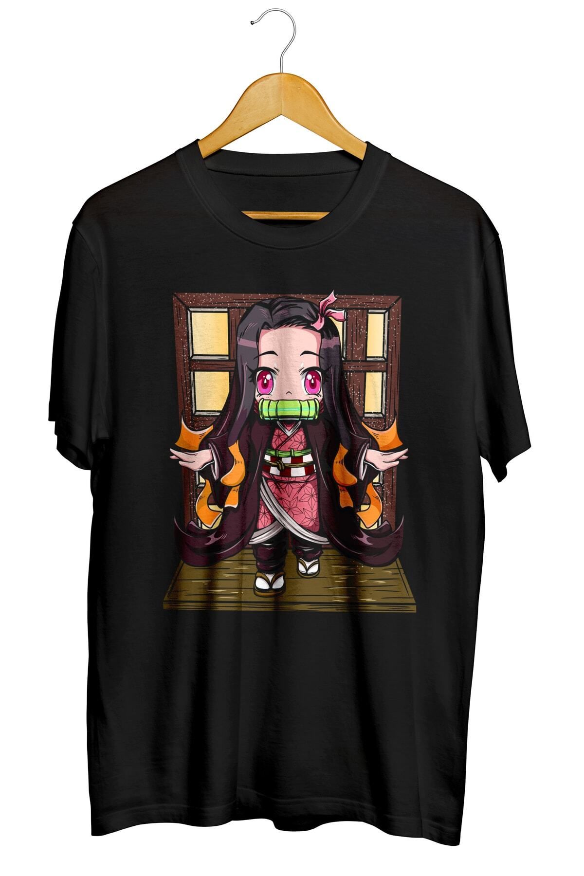 Miba Store Nezuko Chibi Anime Baskılı Unisex Tişört