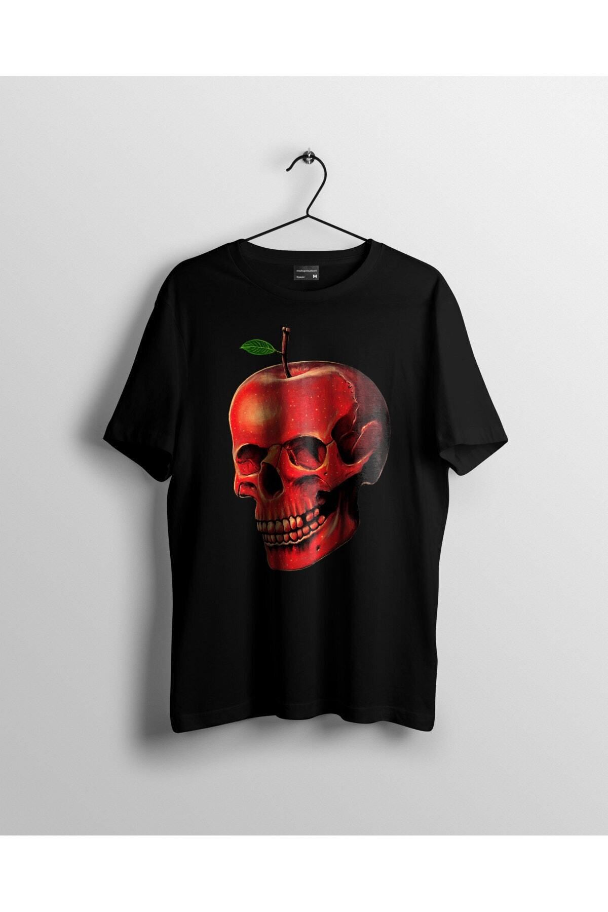 Miba Store Elmalı Kuru Kafa Baskılı Tshirt