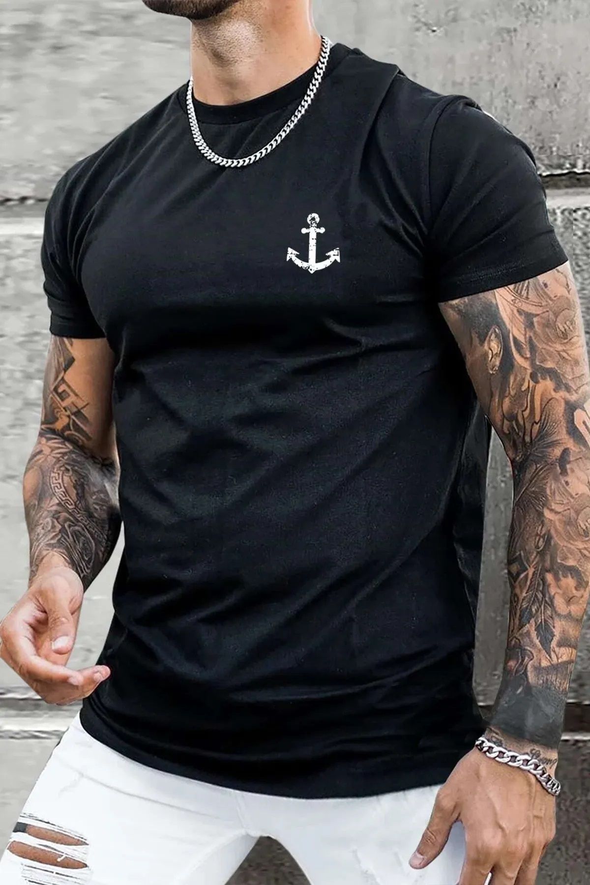 Hunors Sportswear & Company Unisex Kadın/Erkek Oversize Baskılı Pamuklu Bisiklet Yaka Kısa Kollu T-shirt