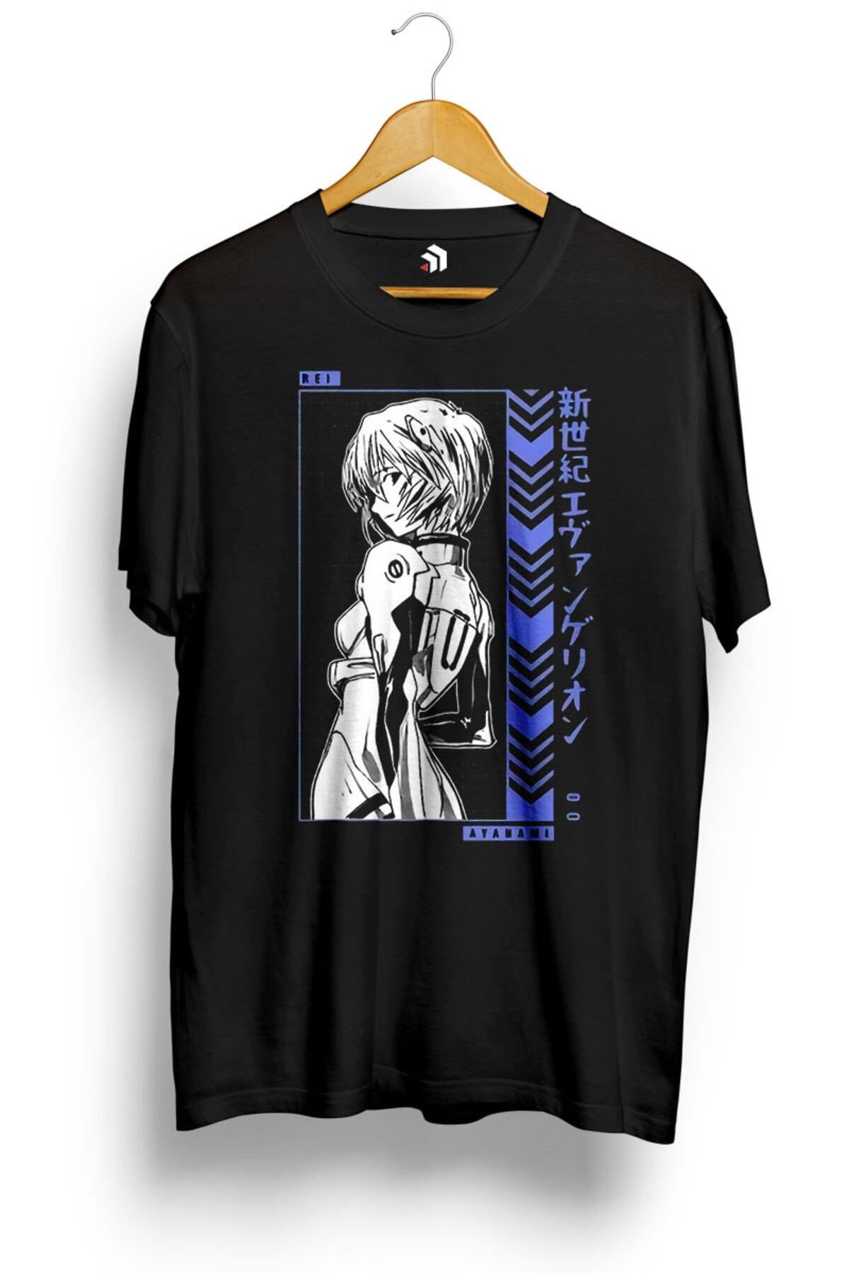 Miba Store Rei Cool Bg - Rei Ayanami Evangelion Anime Baskılı Tişört
