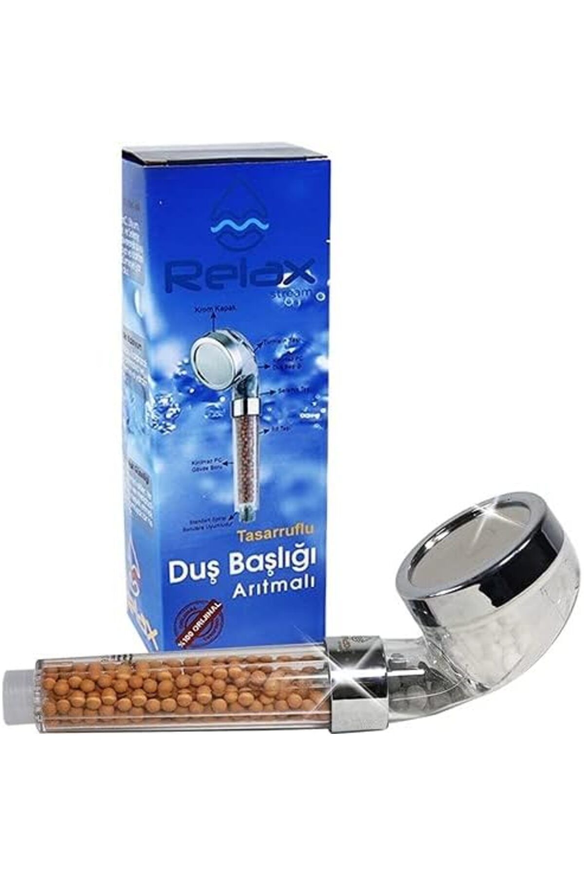 STOREMAX mrttnca Stream %50 Su Tasarruflu Duş Başlığı - Kokulu ve Arıtmalı Banyo Duş Başlığı trnd
