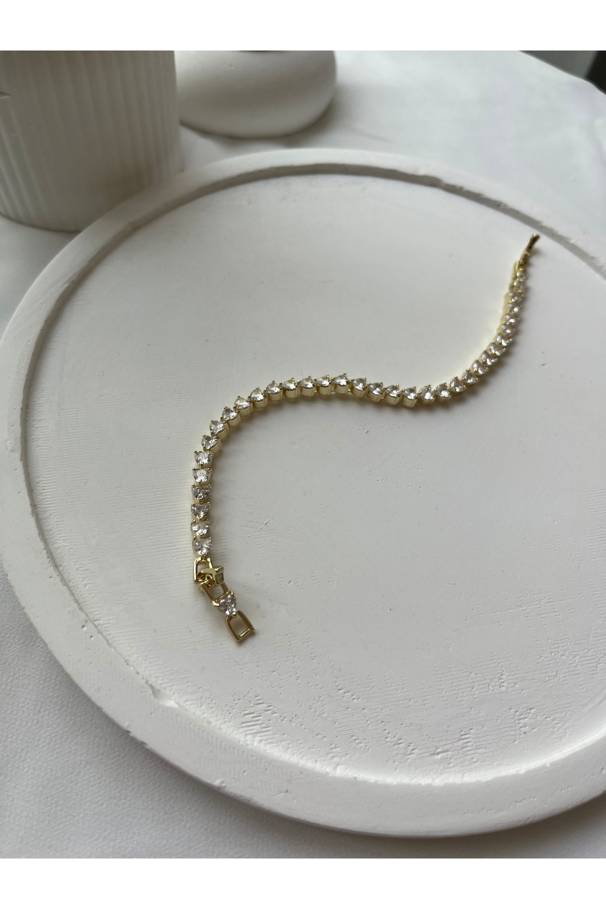 HERA JEWELS Çelik kalpli bileklik