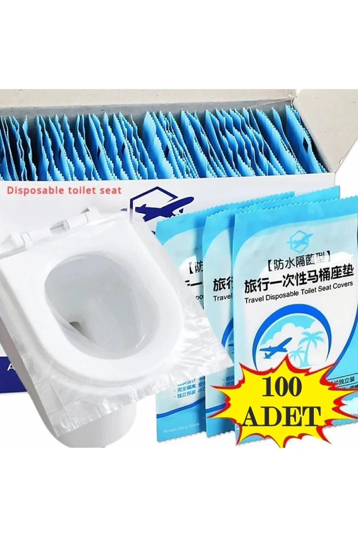 STOREMAX mrttnca 100 Adet Tek Kullanımlık Klozet Örtüsü Klozet Poşeti Klozet Kapak Örtüsü Dispenseri