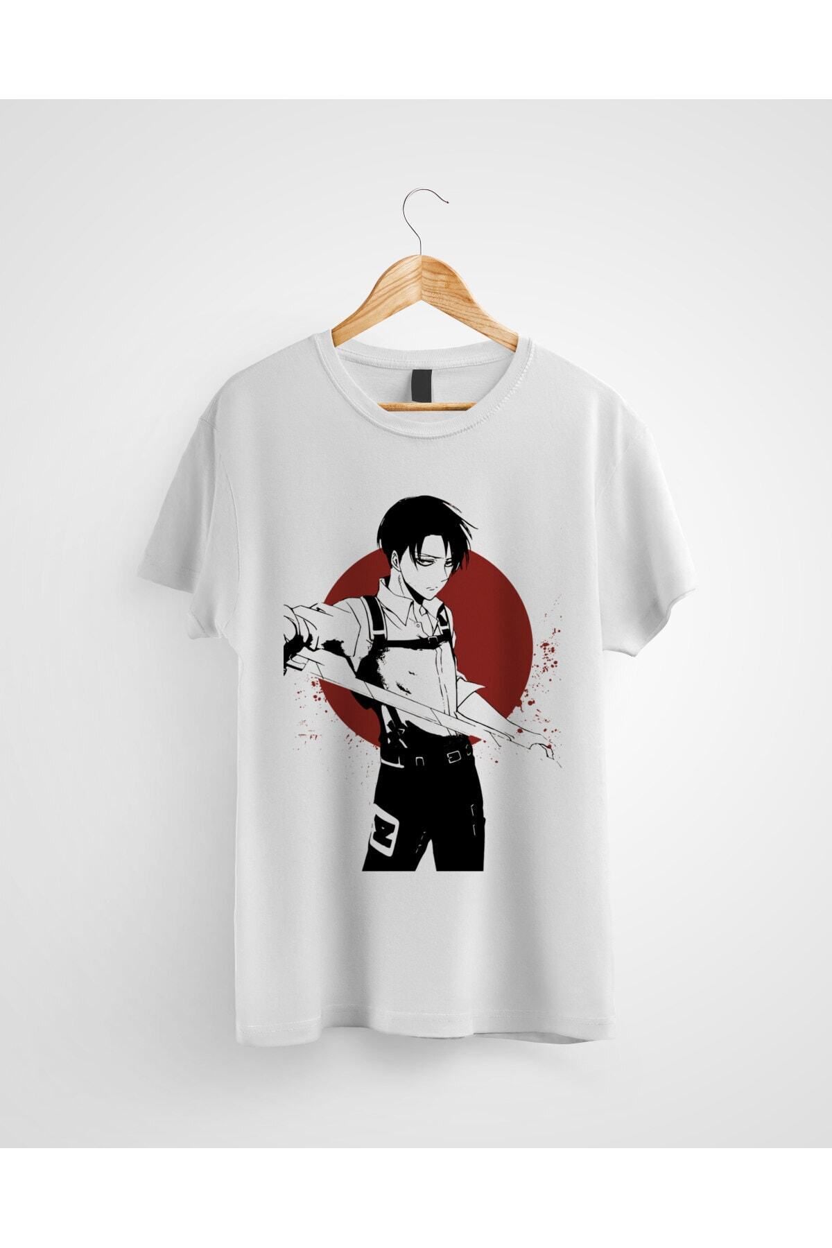 Miba Store Levi Ackerman Titanlara Saldırıyor Baskılı T-shirt