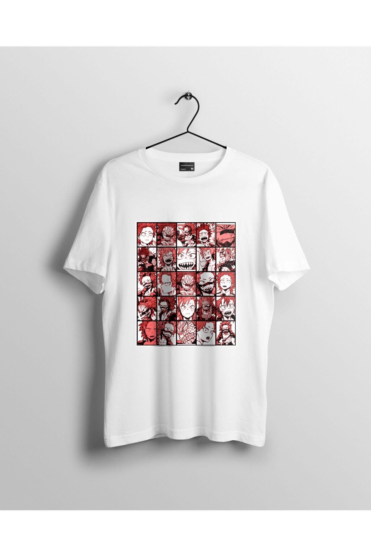 Miba Store Eijiro Kirishima Kolaj My Hero Academia Anime Tişört