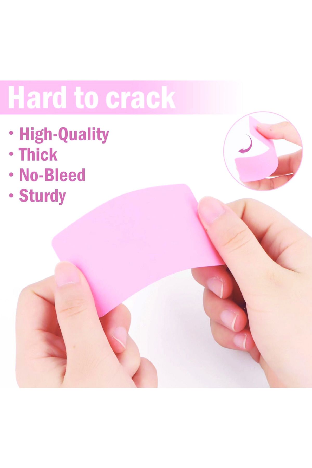 Zayla Boş Kelime Kartları 5x8 cm - 50 Adet Oval Kenarlı | Tabu & Not Kartları - Beyaz