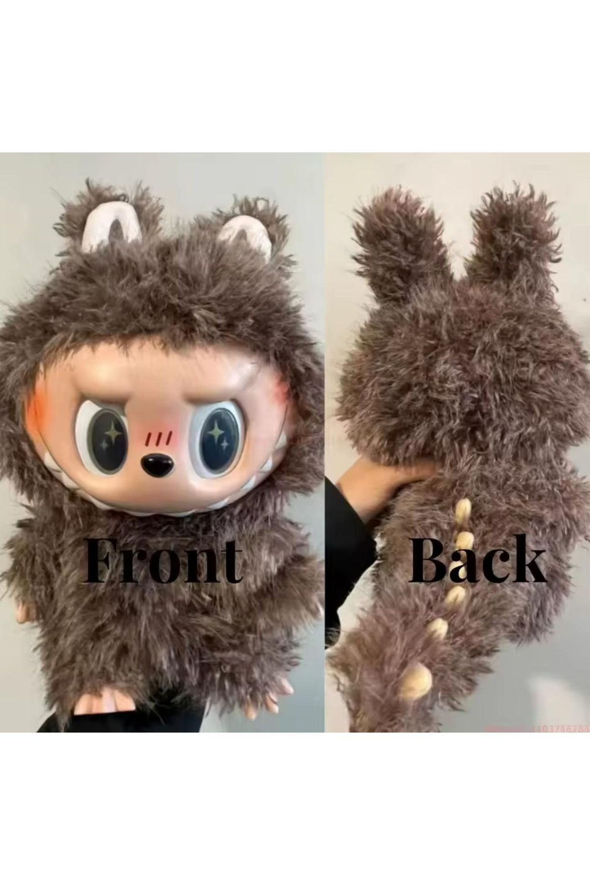 happystoretr Labubu Canavarlar Kahverengi Özel Zimomo 40 cm sevimli Bebek