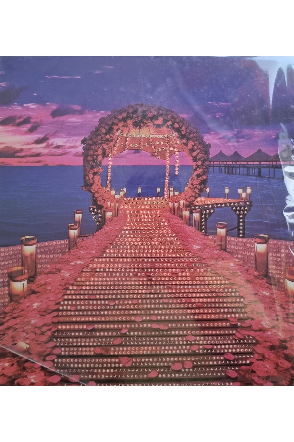 Hobiline Boncuklu Taşlı Mozaik Elmas Goblen Pano Tablo Resim Puzzle Çocuklar için 21x25 Deniz İskelesi