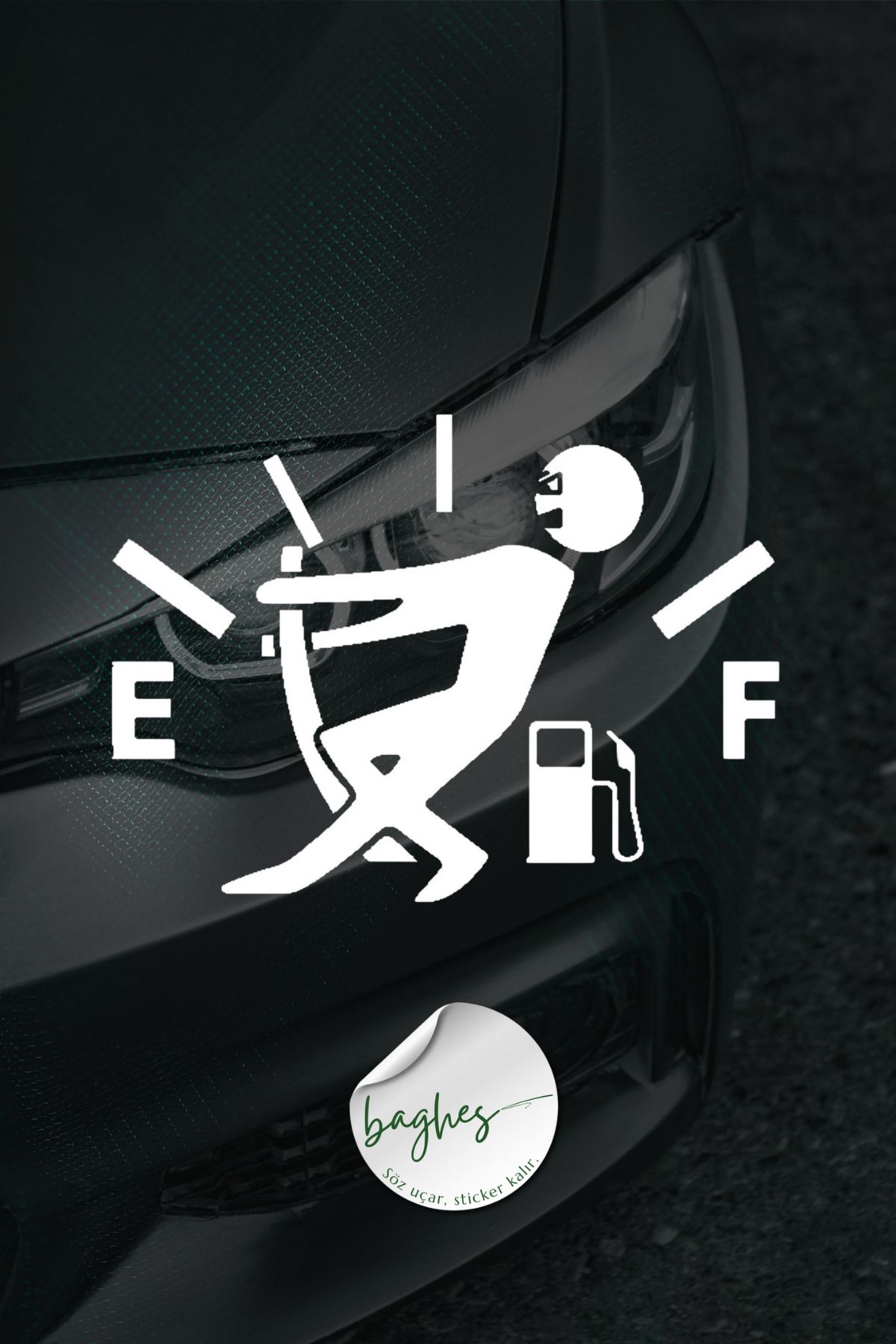 Baghes Araba Yakıt Deposu Kapağı Sticker Araba Sticker Oto Sticker
