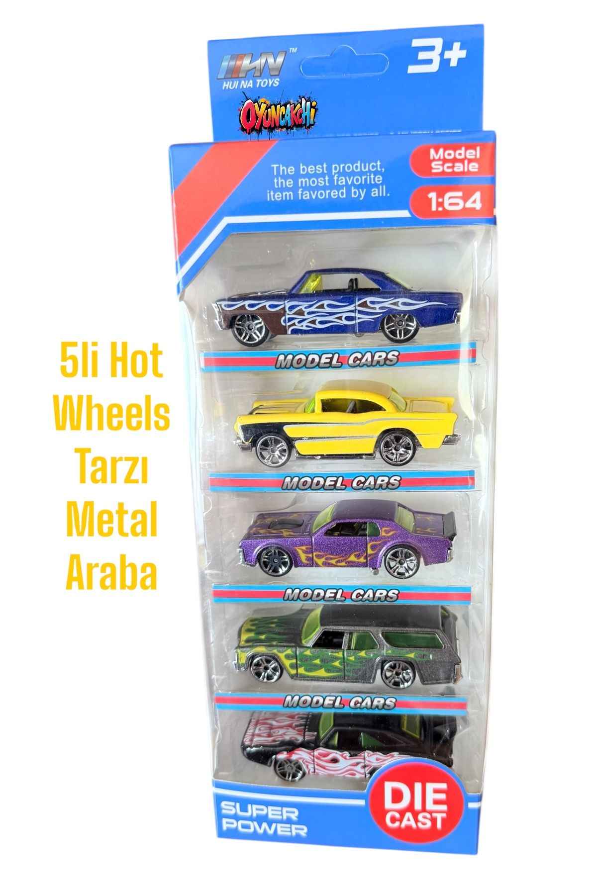 tmtoysandmore Metal Araba 5li Metal Arabalar Serisi HW Tarzı Metal Model Araba (5li Yollanır)