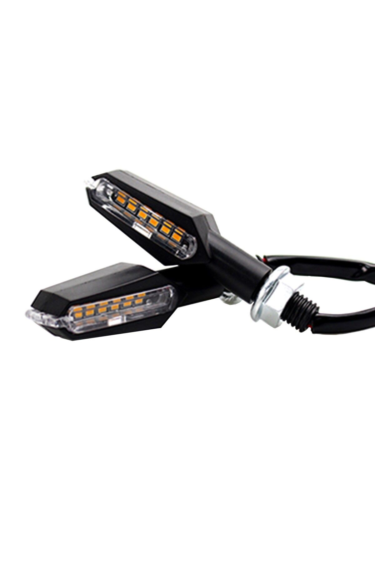 MODELPAZAR Motosiklet Led Sinyal Lambası Çift Taraflı Led Sinyal Lamba Seti 2 li