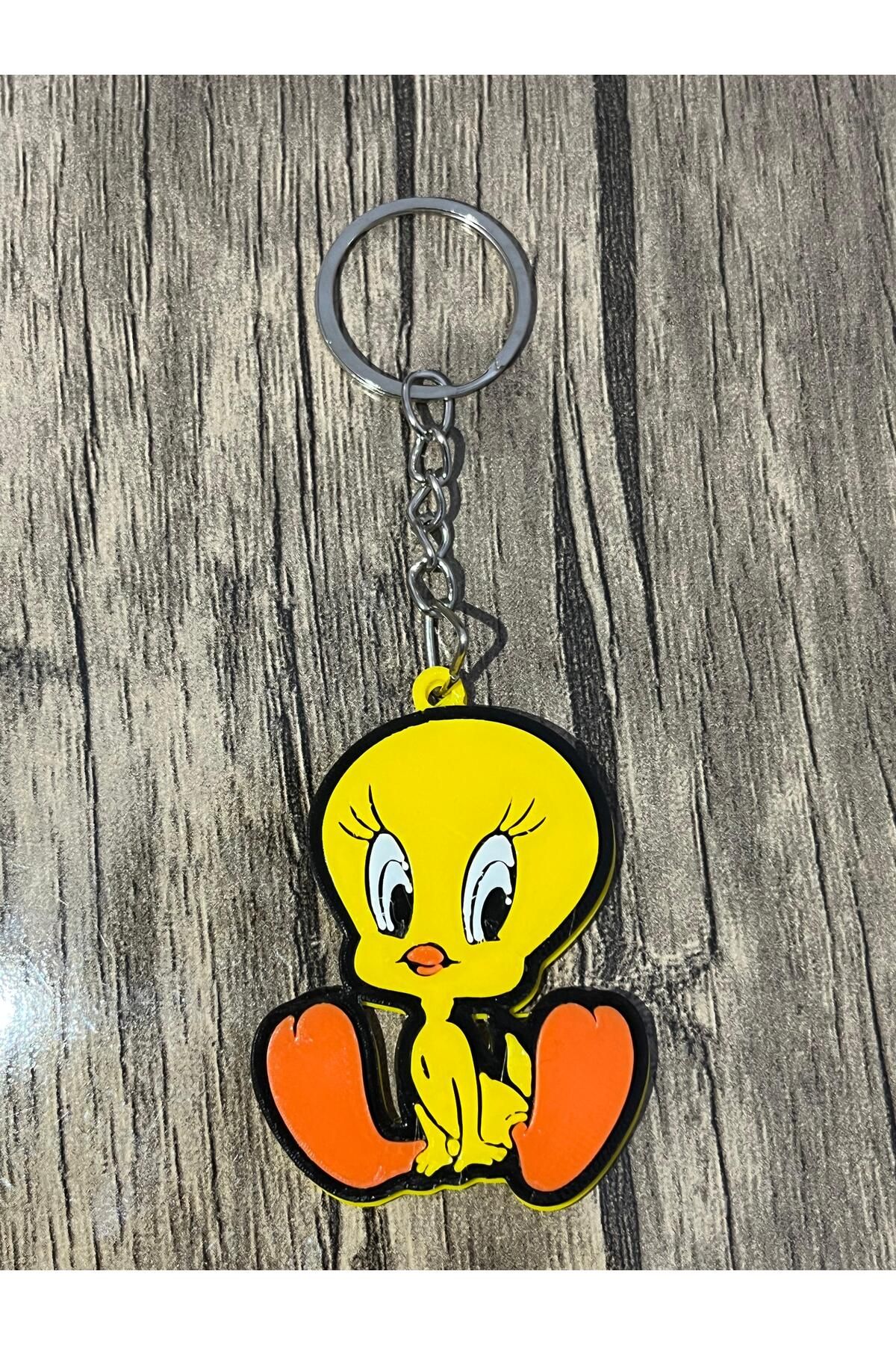 OLGUN Tweety Figürlü Anahtarlık 3D Tasarım