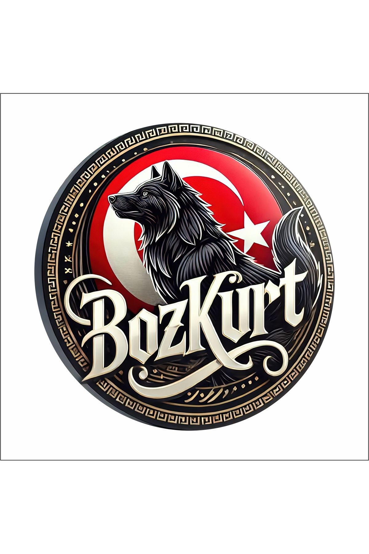 zafrakreklam BOZKURT Sticker Araba, Motorsiklet, Kask, Laptop, Cam Sticker 12x12cm
