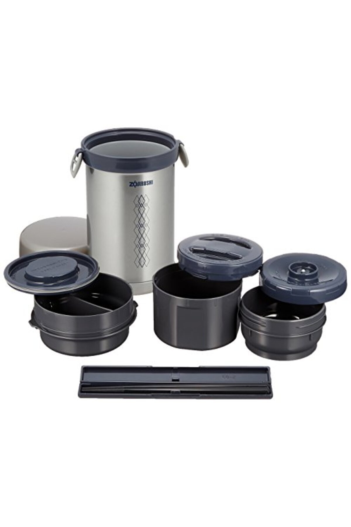 ZOJIRUSHI-Zojirushi Stainless Steel Lunch Box Sl-nc09-aa - Silver SL-NC09-ST 2