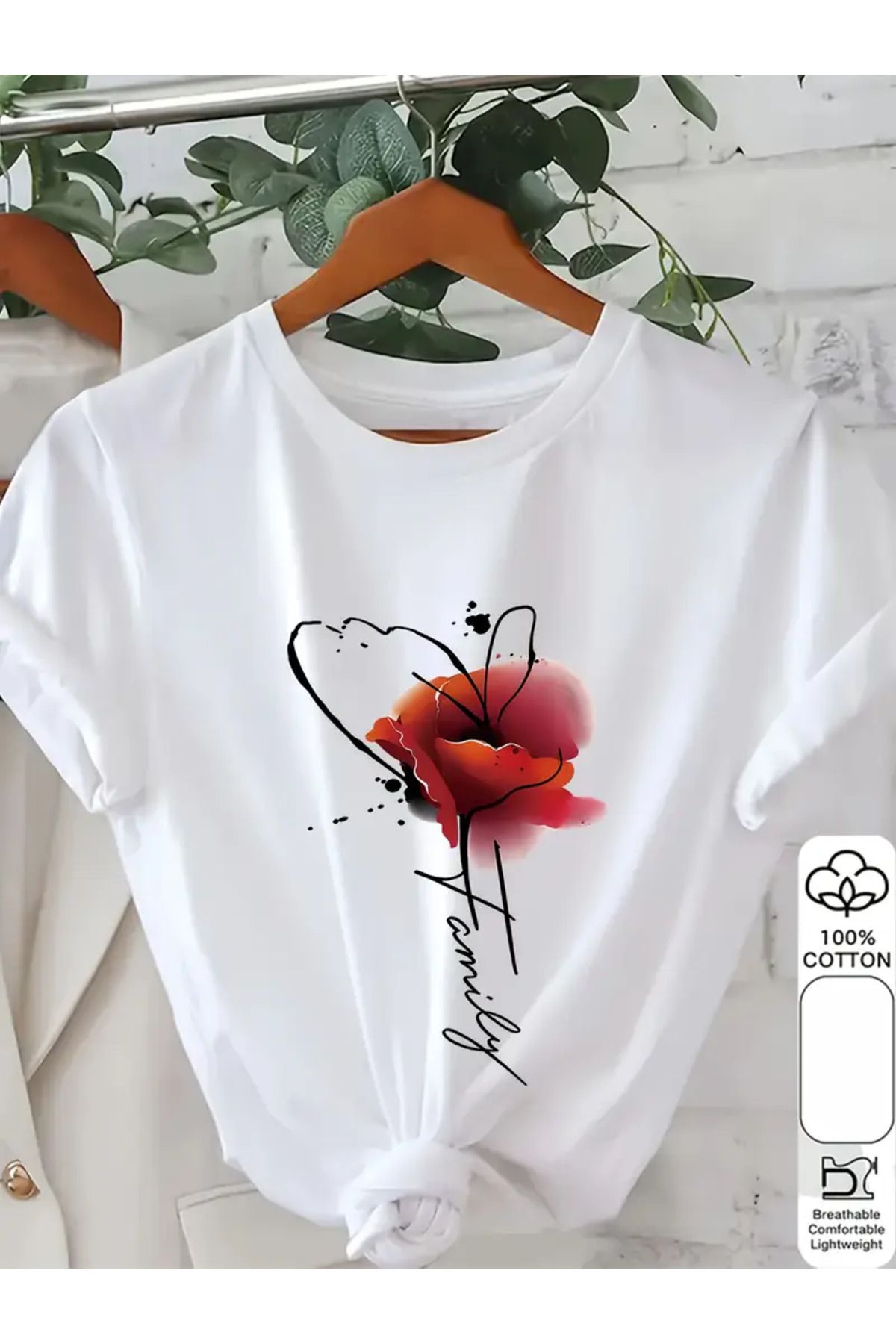 CLASİVA Oversize Bisiklet Yaka Baskılı t-shirt