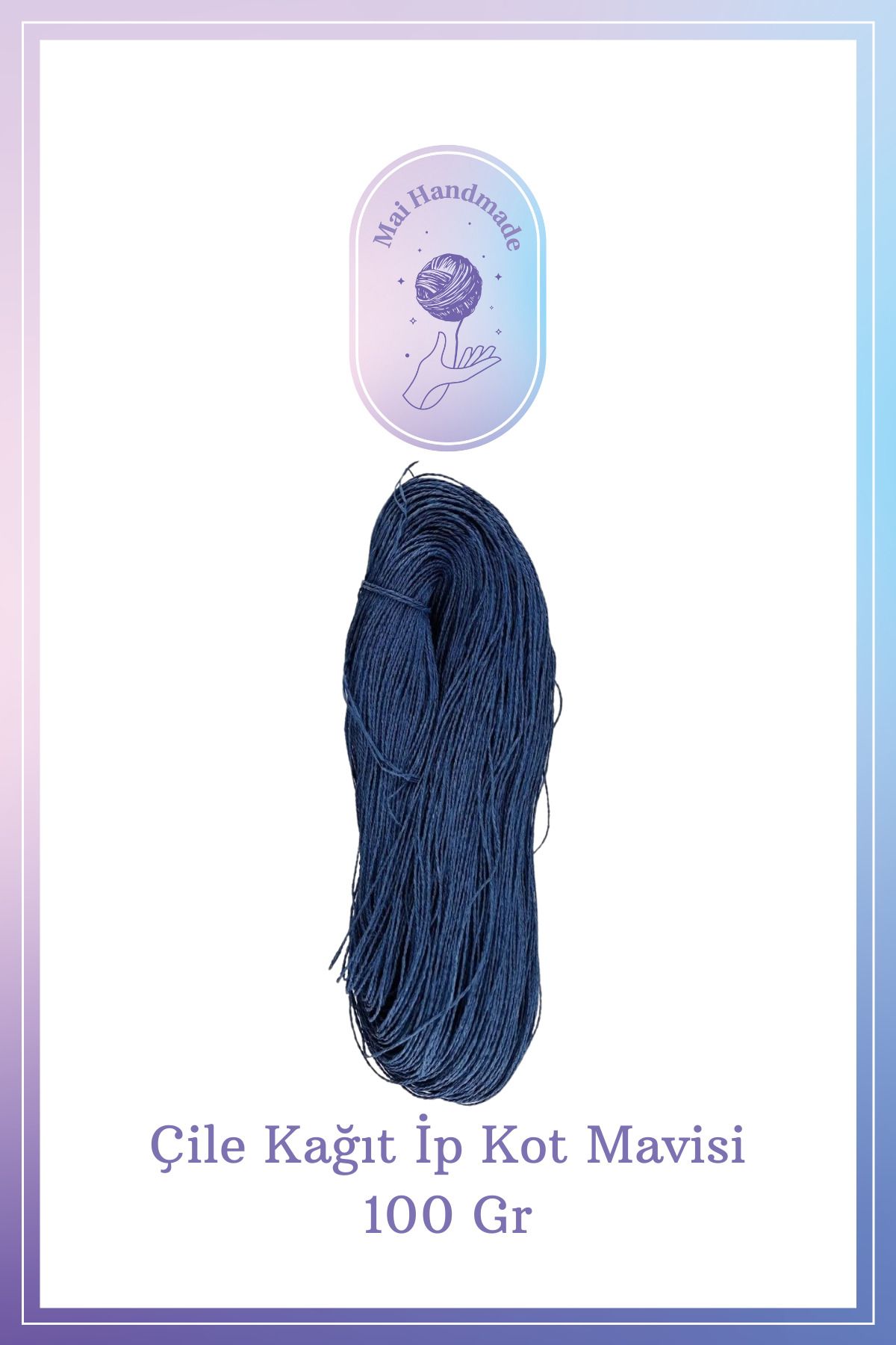 Mai Handmade Hobby ve Örgü Evi Kağıt Ip Örgü Ip 100 gram Doğal Kağıt İp – El Yapımı Dekoratif Örgü ve Paketleme İpi