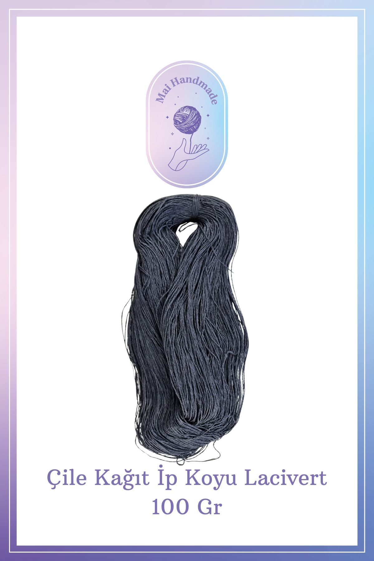 Mai Handmade Hobby ve Örgü Evi Kağıt Ip Örgü Ip 100 gram Doğal Kağıt İp – El Yapımı Dekoratif Örgü ve Paketleme İpi