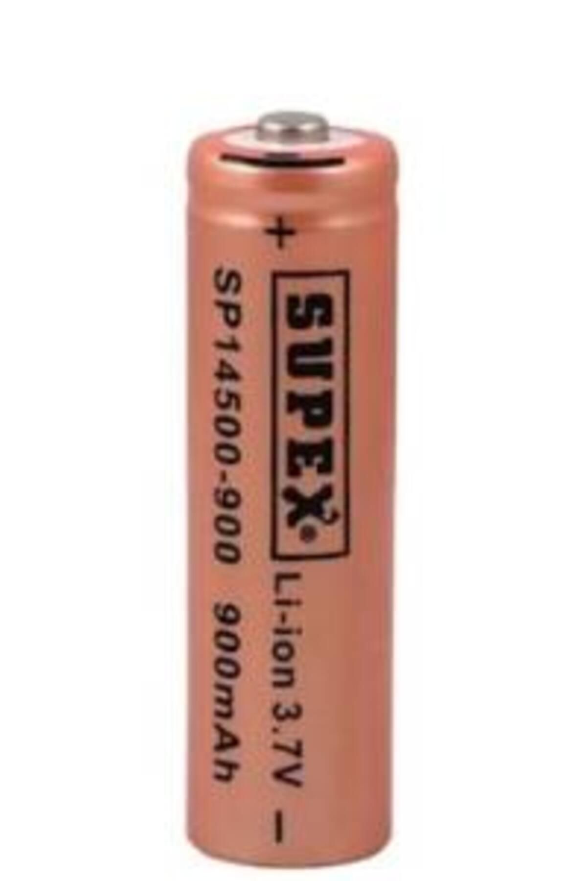 Aydoganticaret44 SUPEX SP14500-900S LİTYUM ION 3.7V 900MAH ŞARJ EDİLEBİLİR BAŞLIKLI PİL
