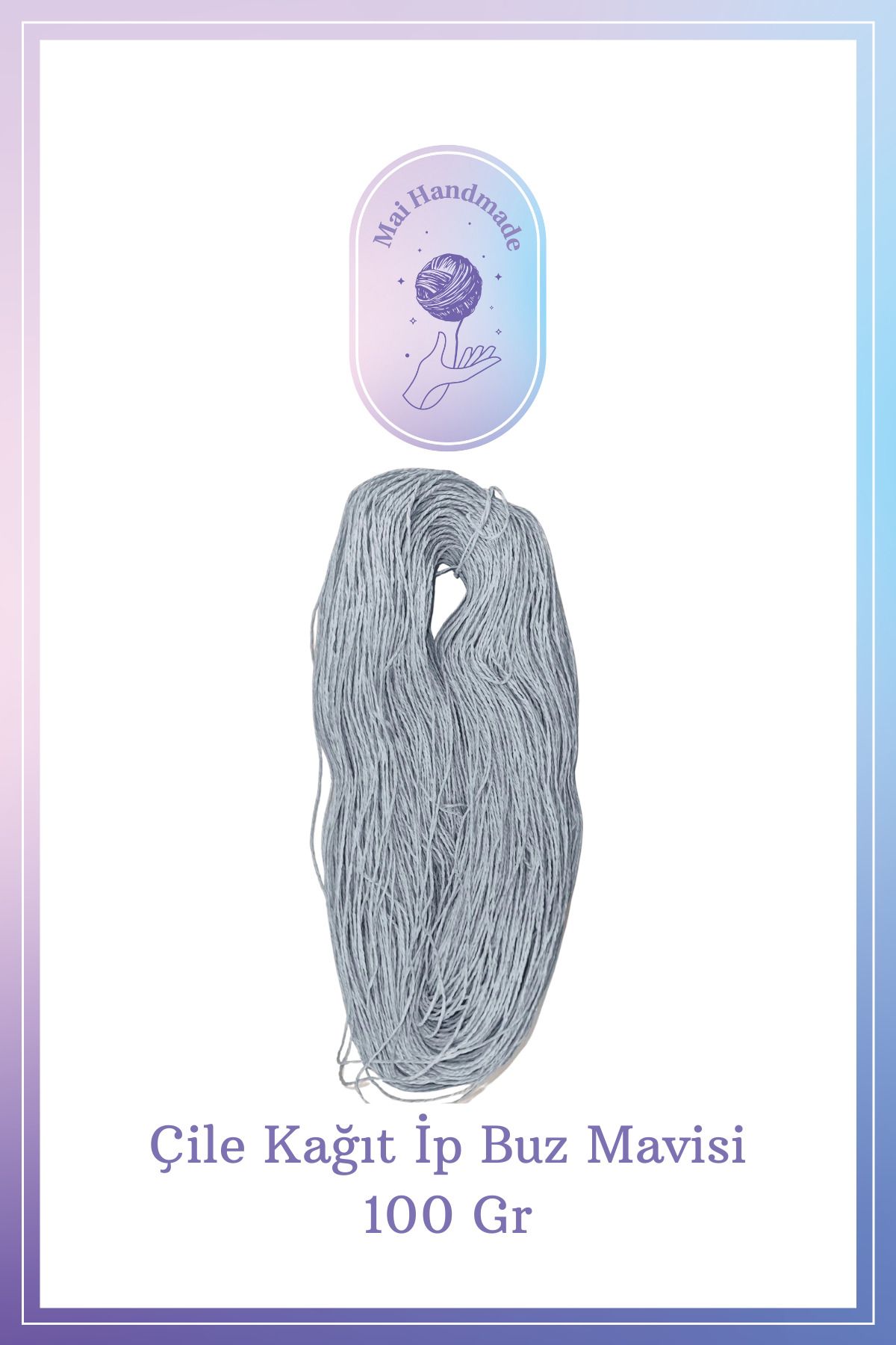 Mai Handmade Hobby ve Örgü Evi Kağıt Ip Örgü Ip 100 gram Doğal Kağıt İp – El Yapımı Dekoratif Örgü ve Paketleme İpi