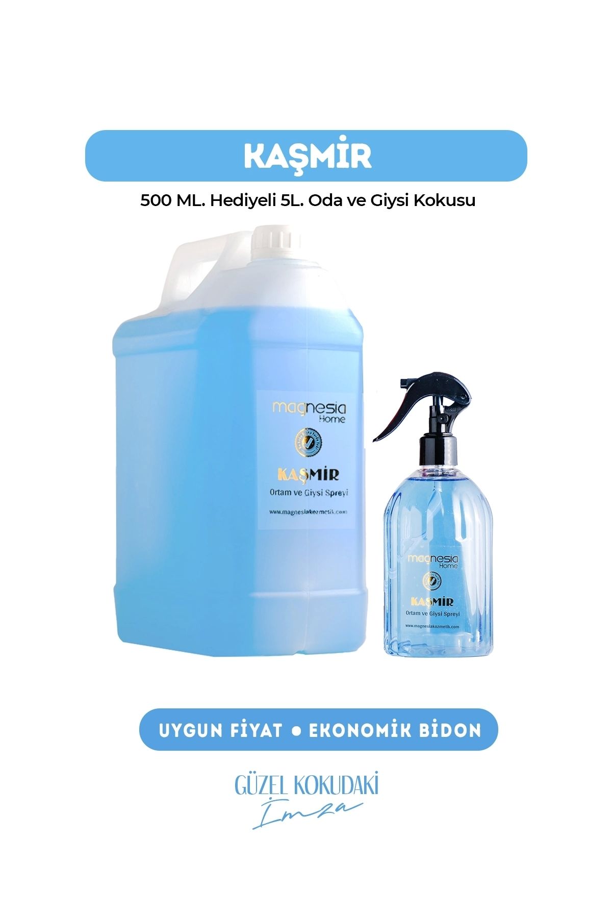 Magnesia Kozmetik Pure Touches Magnesia Kaşmir Parfüm Sprey Oto,Ortam ve Tekstil Spreyi 5 Lt. Yüksek kalıcılık
