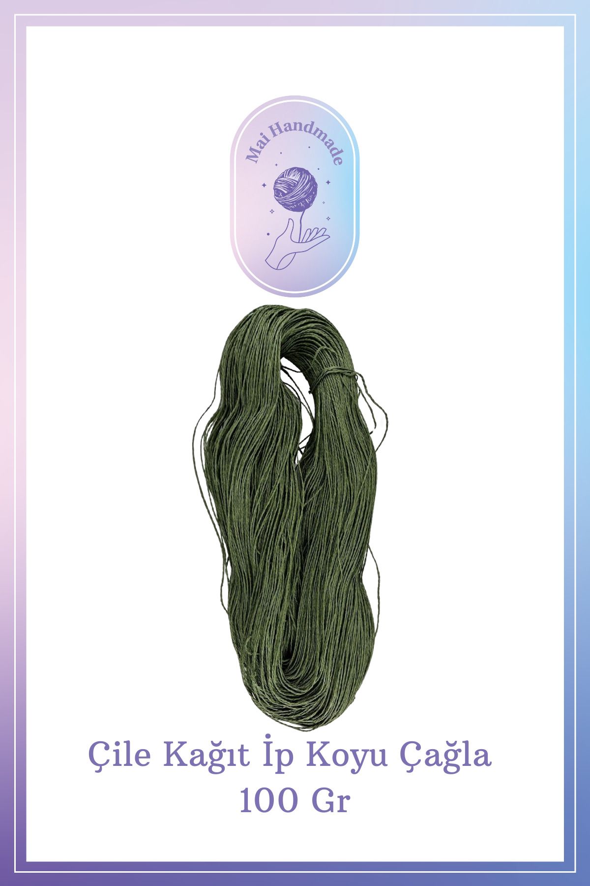Mai Handmade Hobby ve Örgü Evi Kağıt Ip Örgü Ip 100 gram Doğal Kağıt İp – El Yapımı Dekoratif Örgü ve Paketleme İpi