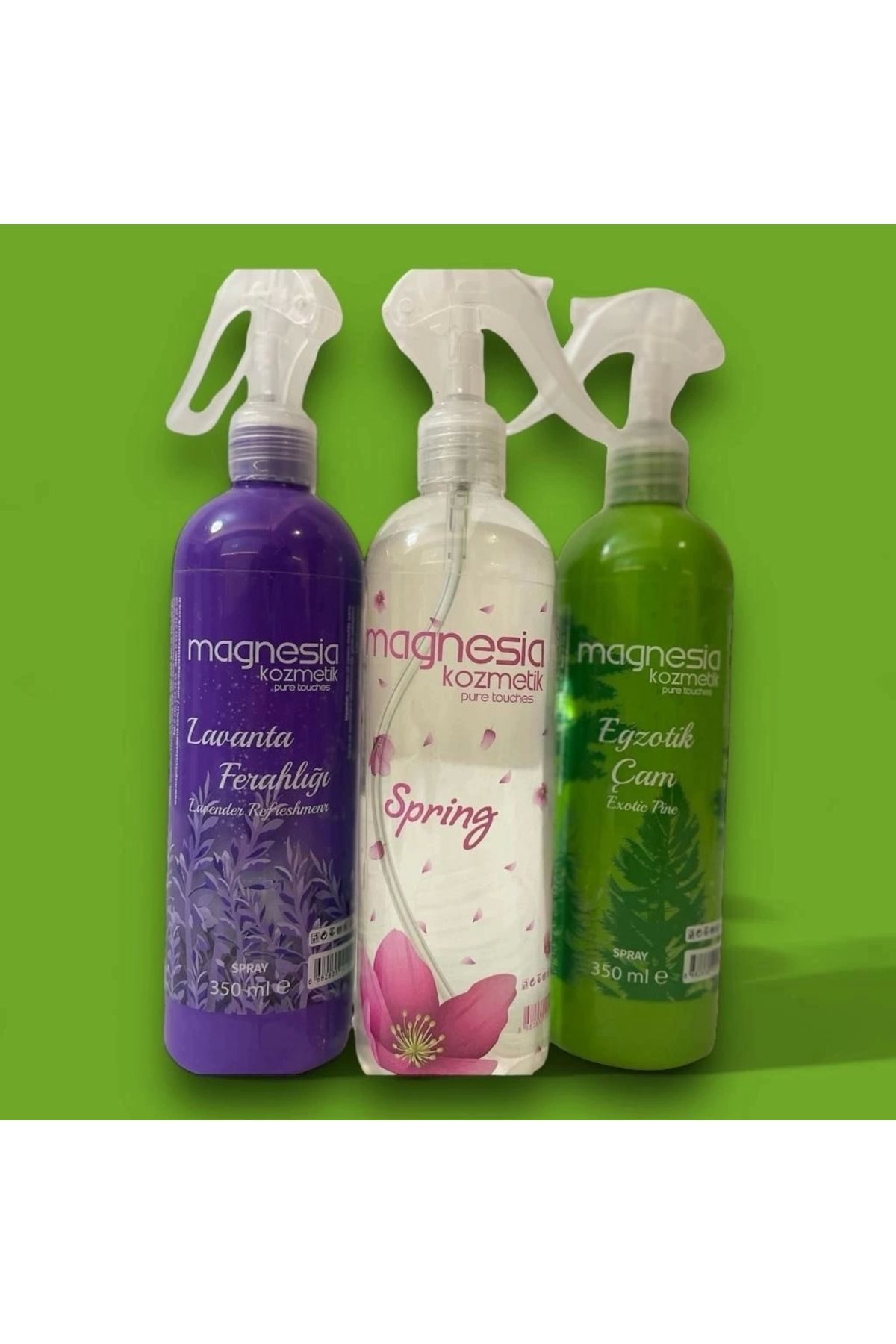 Magnesia Kozmetik Pure Touches Magnesia Oda ve Rotam Kokusu 3'lü Avantaj Paket (Lavanta,Spring,Çam)