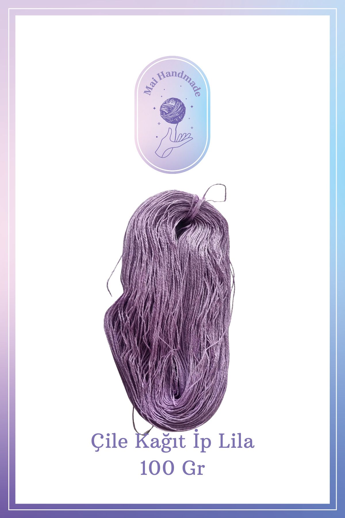 Mai Handmade Hobby ve Örgü Evi Kağıt Ip Örgü Ip 100 gram Doğal Kağıt İp – El Yapımı Dekoratif Örgü ve Paketleme İpi