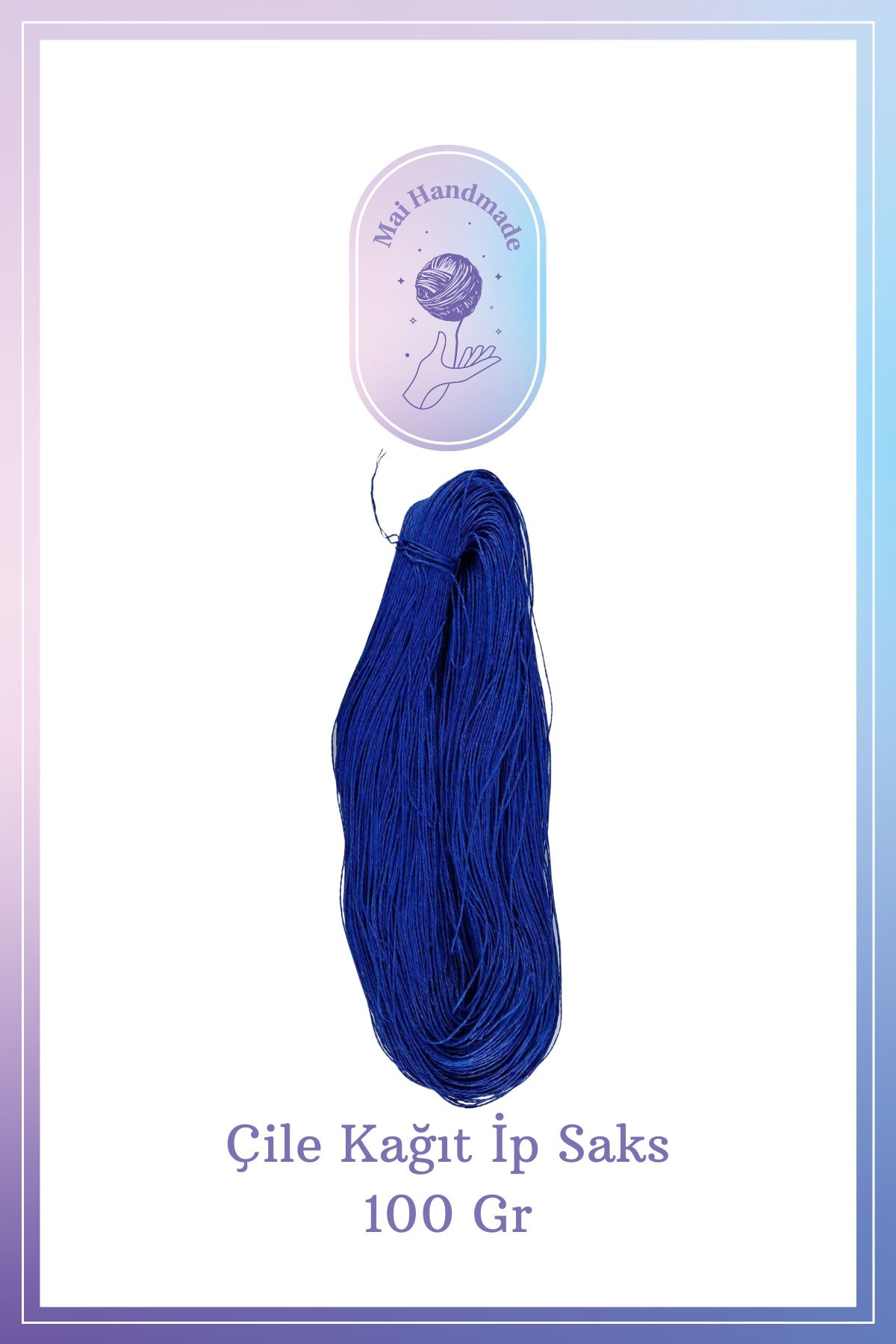 Mai Handmade Hobby ve Örgü Evi Kağıt Ip Örgü Ip 100 gram Doğal Kağıt İp – El Yapımı Dekoratif Örgü ve Paketleme İpi