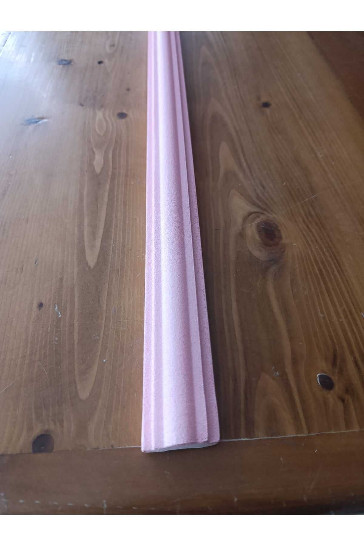 GÜÇLÜ 1 Adet (1 MT) Duvar Kaplama Dekoratif Boyalı Strafor Köpük Çıta (4 CM'LİK) - PEMBE Renk