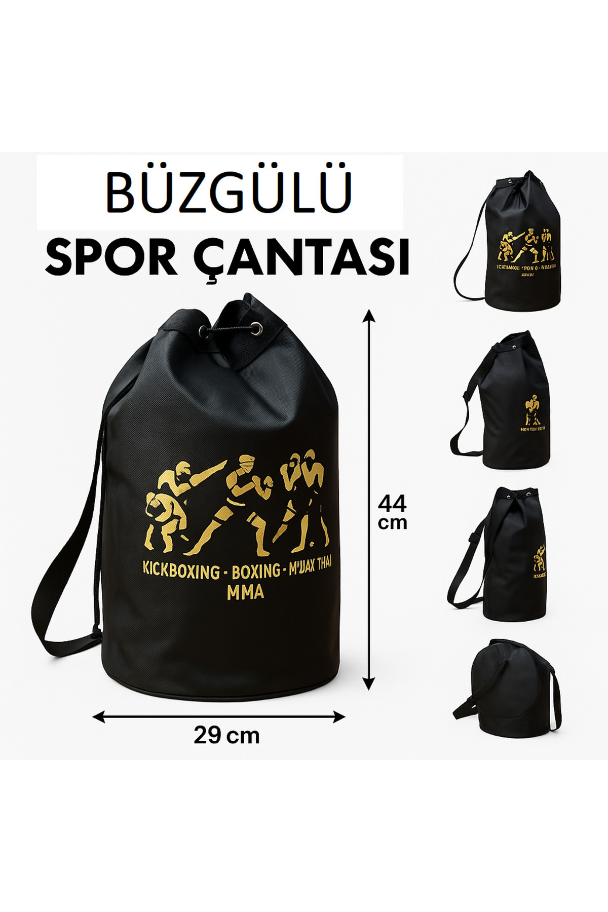 fistanger Büzgülü Spor Antrenman Çantası, Kickboks, Boks, Muay Thai, MMA İçin Su Geçirmez Antrenman Çantası