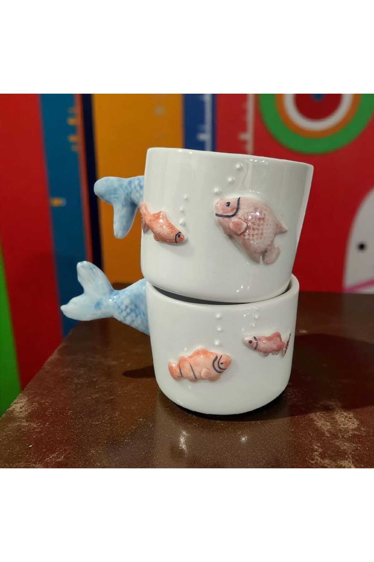 sowilodoo Balık Kulplu Mug Bardak