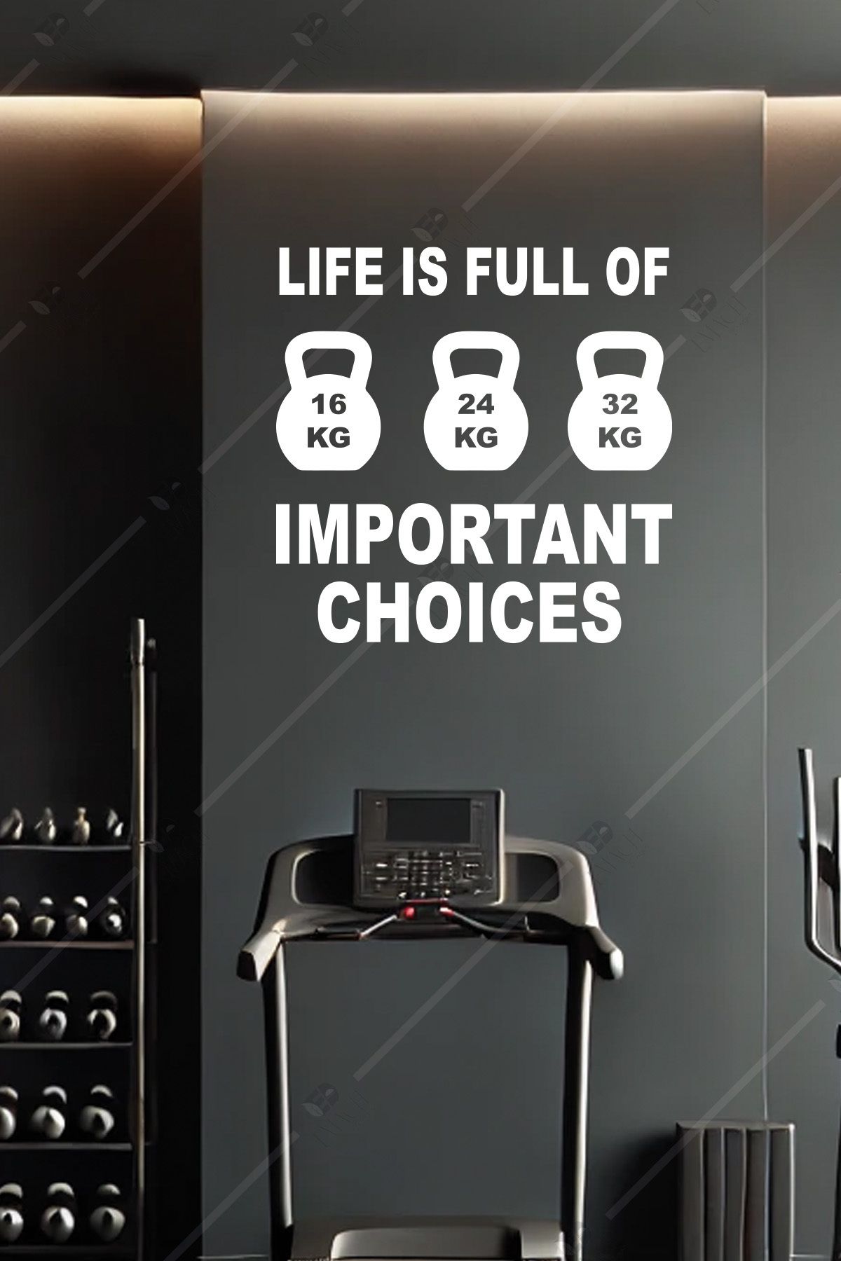 Emach Dizayn Life is full of important choıces Spor Salonu Ahşap Duvar Dekorasyonu
