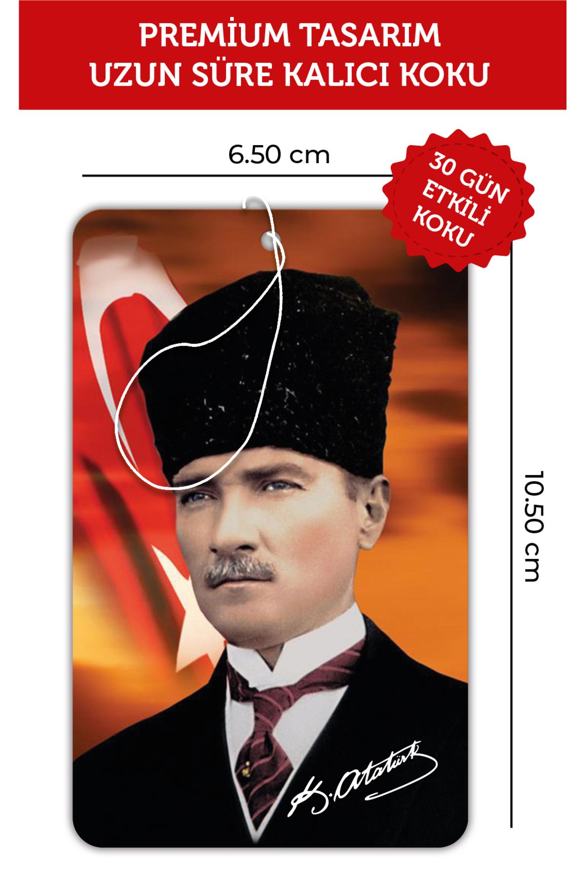 ByMeyla Başkomutan Mustafa Kemal ATATÜRK Görselli Oto Kokusu ve Torpido Aksesuarı
